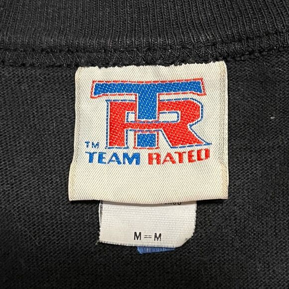 Pittsburgh Steelers NFL 1996 Big Print Striped Sleeves Jersey Style T Shirt Med - Picture 4 of 8